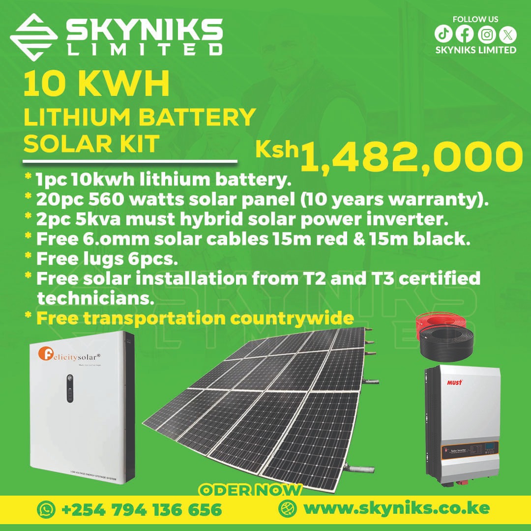 10KWH LITHIUM BATTERY SOLAR SYSTEM FULL KIT Skyniks