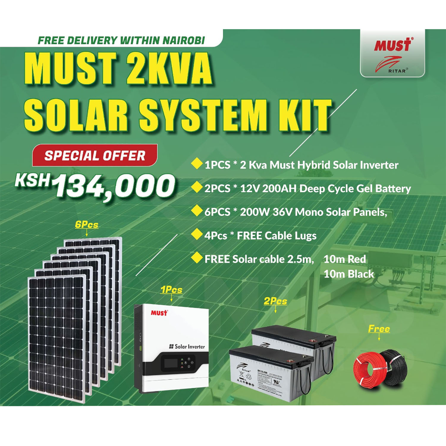 MUST 2KVA SOLAR SYSTEM KIT - Skyniks