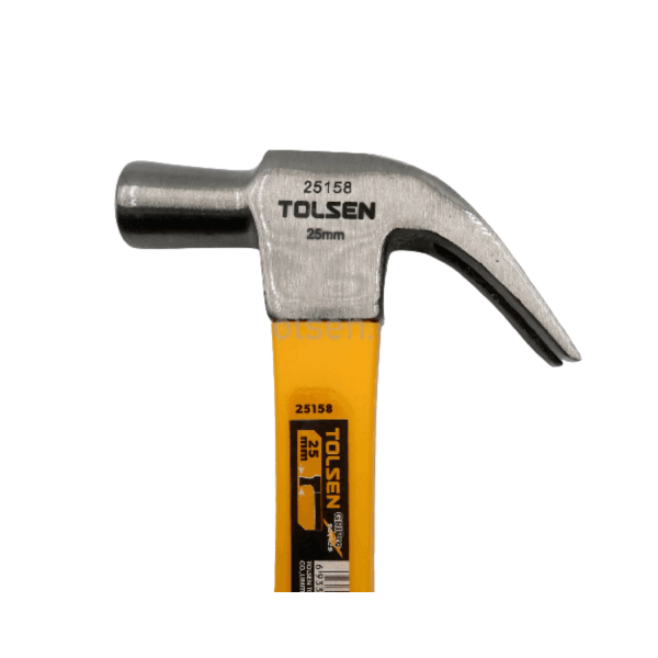 Tolsen British Type Claw Hammer (25mm | 27mm) GriPro Series Fiberglass Handle - Image 3