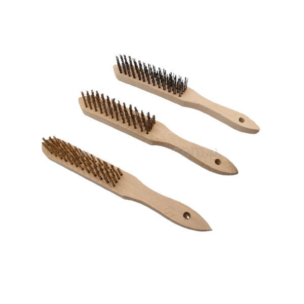 Tolsen Steel Wire Brush (3 Lines 4 Lines 5 Lines) Wooden Handle - Image 3