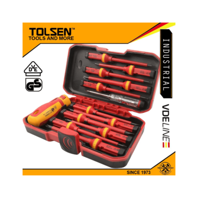 Tolsen 13pcs VDE Insulated Screwdriver Set (1000V) 38016 VDE, GS Certified