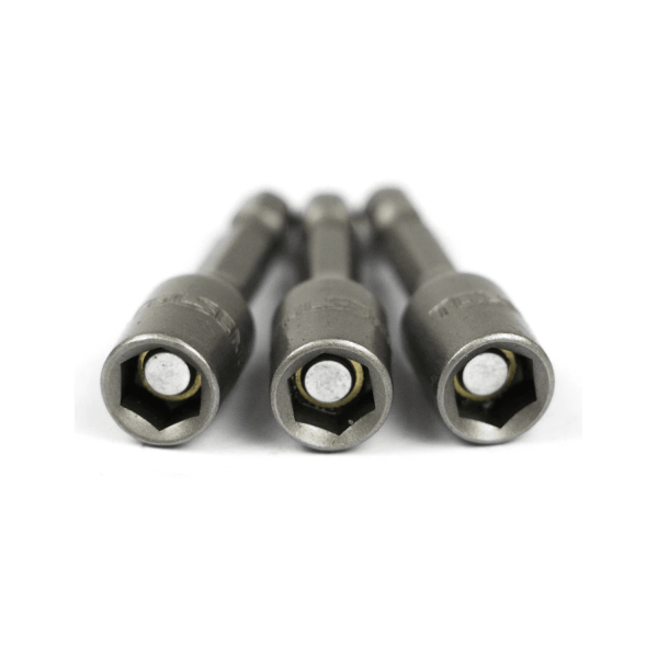 Tolsen 3pcs Magnetic Nut Socket Set (Length 8mm) Tek Screw Bits 77823 - Image 2