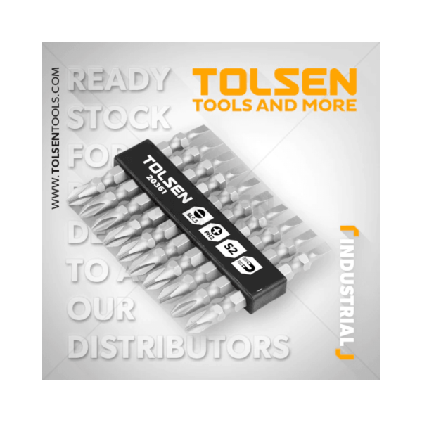 Tolsen Industrial 10pcs Double End Screwdriver Bits Set 20361 - Image 3