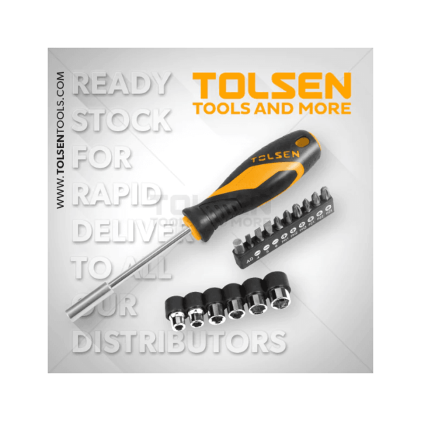 Tolsen Heavy Duty 17pcs Socket and Bit Set 20045 - Image 2