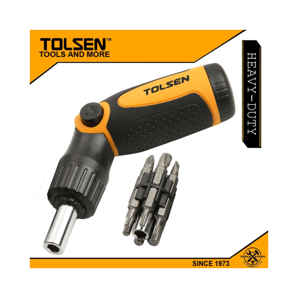 Tolsen 14 in 1 Ratchet Screwdriver w/ Bit Holder (Philip, Flat & Torx) 20040