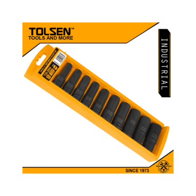 Tolsen Industrial 10pcs Deep Impact Socket Set Drive For Impact Driver