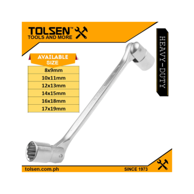 Tolsen Double End Swivel Head Socket Wrench (8×9 | 10×11 | 12×13 | 14×15 | 16×18 | 17x19mm ) Cr-V