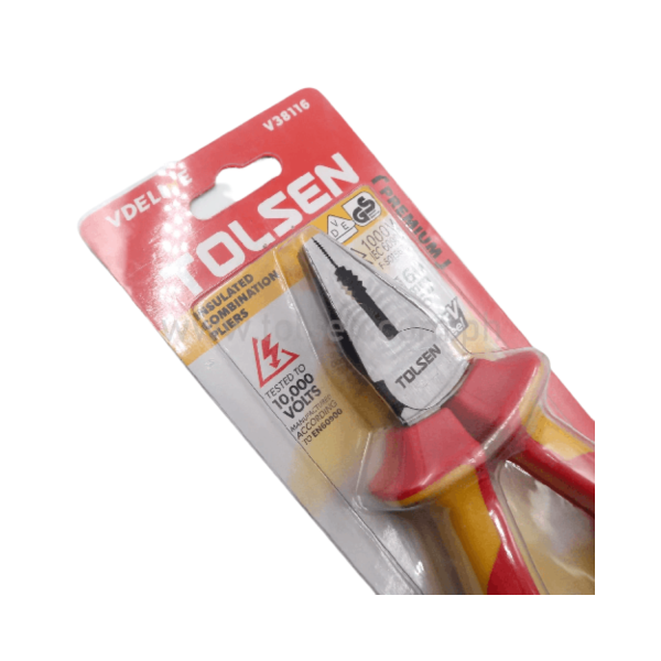 Tolsen Premium Insulated Combination Pliers (6" - 8") VDE Line - Image 4