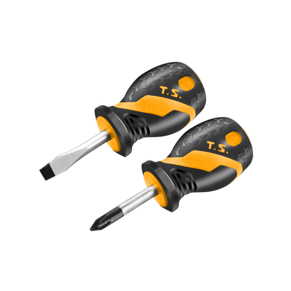 2PCS STUBBY SCREWDRIVERS SET