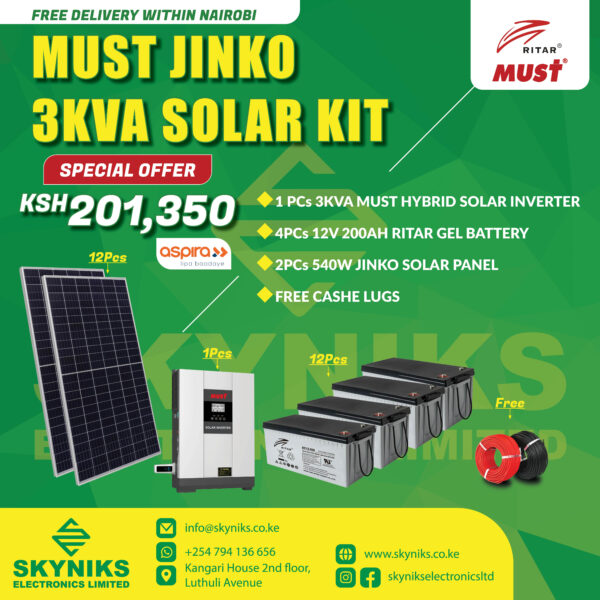 MUST JINKO 3KVA SOLAR KIT