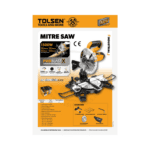 Tolsen Heavty Duty Mitre Saw w/ 5 Free Accessories (1500Watts) PWRBLAST X - Image 2