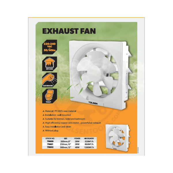 Tolsen Heavy Duty Exhaust Fan (8"-12") - Image 2