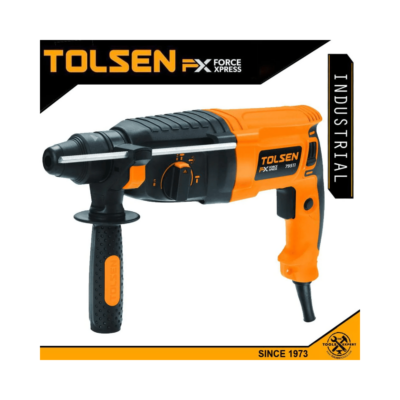 Tolsen Industrial Rotary Hammer Drill w/ Free 5 SDS+ Bit and Hard Case (800W) FX Series 79510