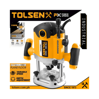 Tolsen Industrial Electric Router Trimmer w/ Free 8 Accessories (2100W) PWRBLAST X 79534