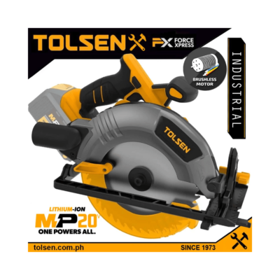 Tolsen LI-ION Brushless Cordless Circular Saw 190mm (All in One 20V Battery) CE Approved 87282