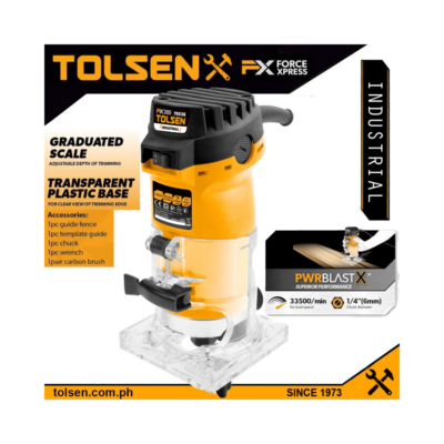 Tolsen Industrial Electric Laminate Trimmer / Router (500 Wattts) PWRBLAST X