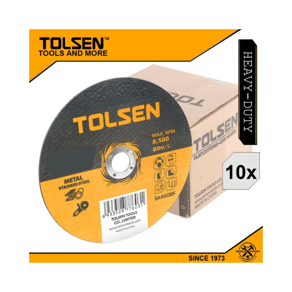 Tolsen 10pcs Super Thin Cutting Disc (4.5" | 5" | 7" | 9") For Angle Grinder - Image 4