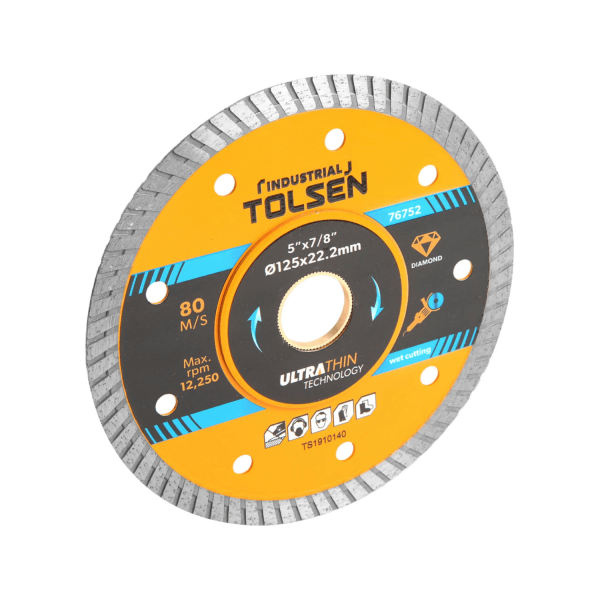 Tolsen Industrial Ultra-Thin Diamond DIsc (4" | 4.5" | 5" | 7" | 9") Tile Cutting - Image 4