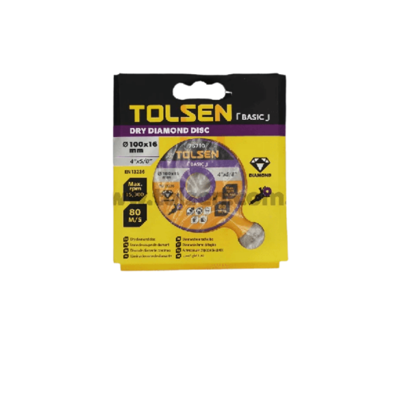 Tolsen Segmented Dry Diamond Cutting Disc (4" | 4.5" | 5" | 7" | 9") Tile Cutting - Image 4