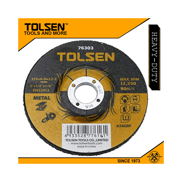 Tolsen Metal Grinding Disc (4" | 4.5" | 5" | 7" | 9" ) For Angle Grinder - Image 4