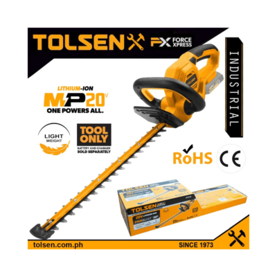 Tolsen LI-ION Cordless Hedge Trimmer 18″ (All in One 20V Battery) CE Approved 87370