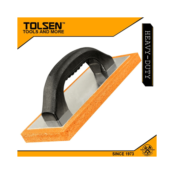 Tolsen Foam Trowel (240x100x19mm) ORANGE Handle 41022