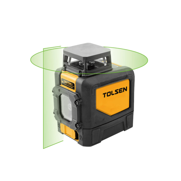 INDUSTRIAL GREEN-BEAM SELF-LEVELING 360° HORIZONTAL CROSS-LINE LASER LEVEL