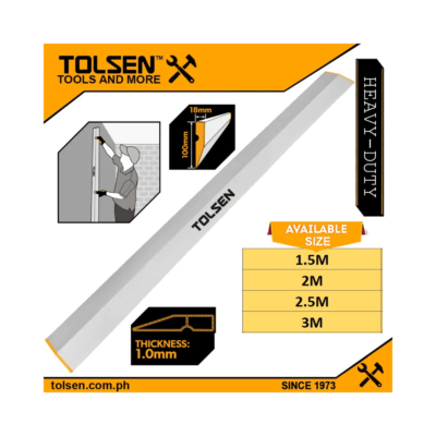 Tolsen Cement Aluminum Level For Plastering (1.5M 2M 2.5M 3M)