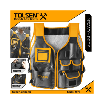 Tolsen Heavy Duty Tool Vest (Universal Size) For Carrying Tools