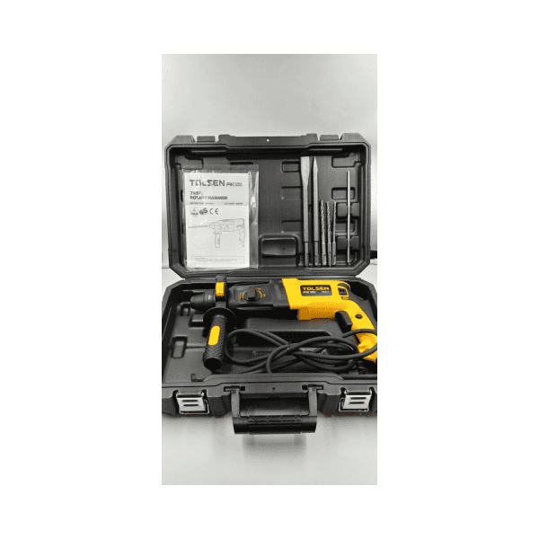 Tolsen Industrial Rotary Hammer Drill w/ Free 5 SDS+ Bit and Hard Case (800W) FX Series 79510 - Image 2