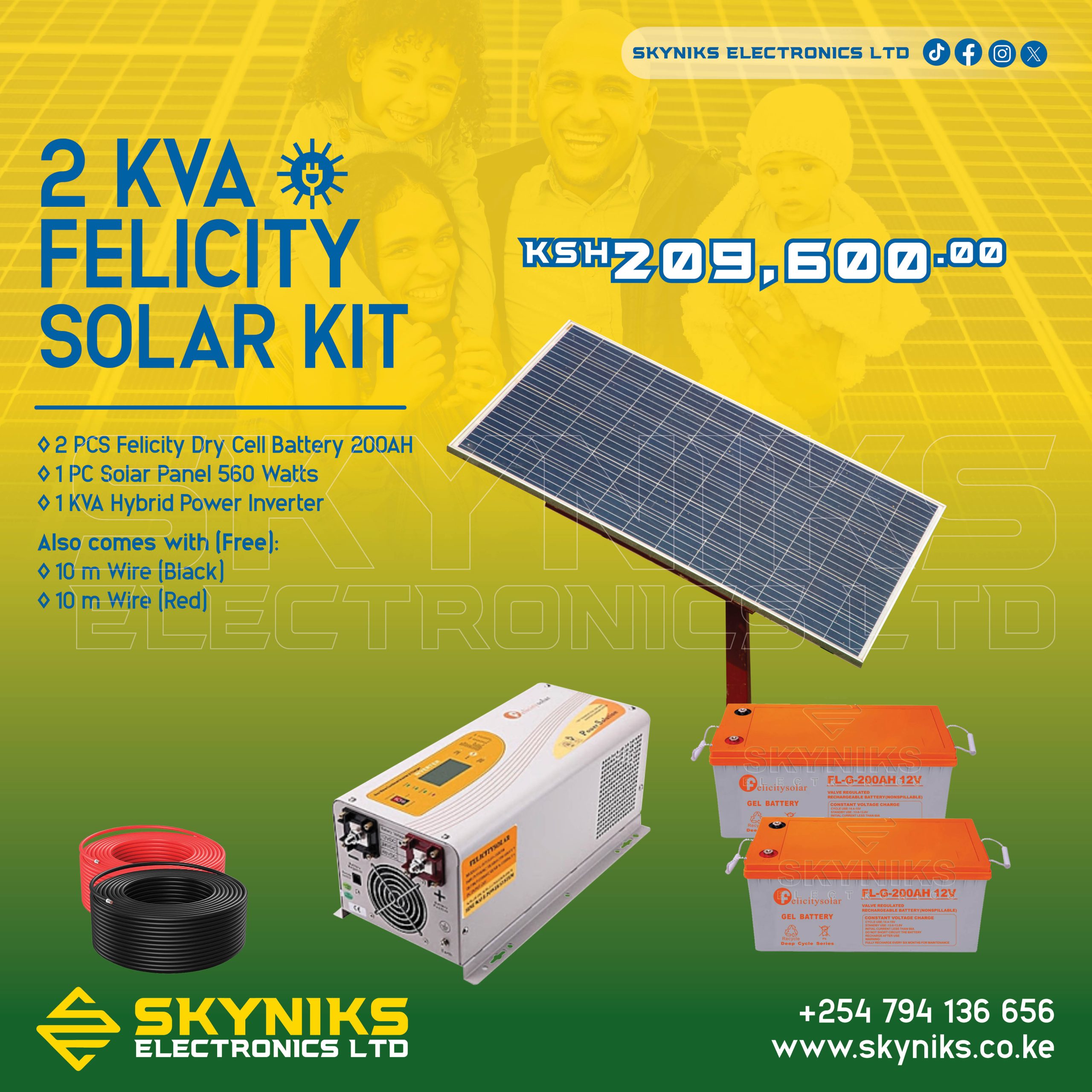 2 Kva Felicity Solar Full Kit Skyniks 