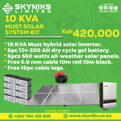 10 KVA MUST FULL SOLAR KIT