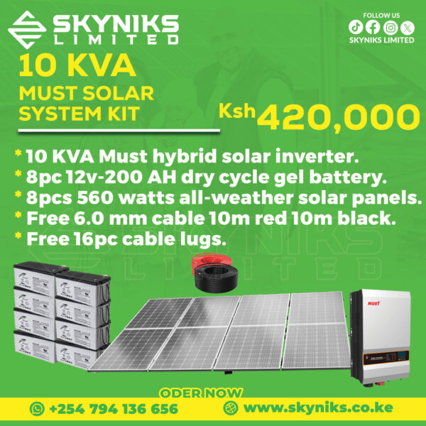 10 KVA MUST FULL SOLAR KIT