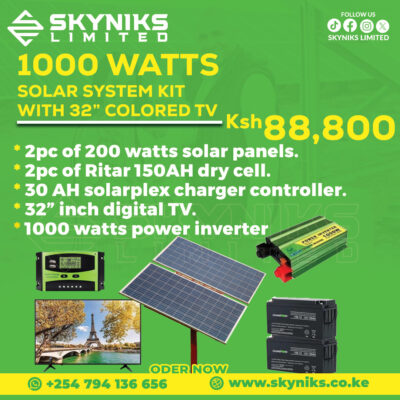 1000 WATTS SOLAR SYSTEM FULL KIT