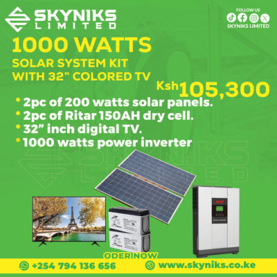 1000 WATTS SOLAR SYSTEM FULL KIT