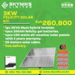 FELICITY 3KW FULL SOLAR KIT.