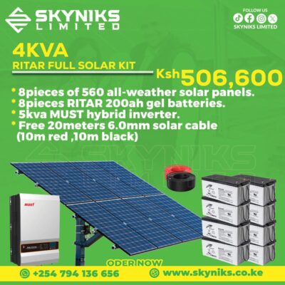 4KVA RITAR FULL SOLAR KIT