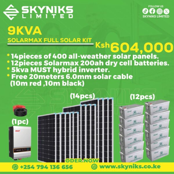 9KVA SOLARMAX FULL SOLAR KIT