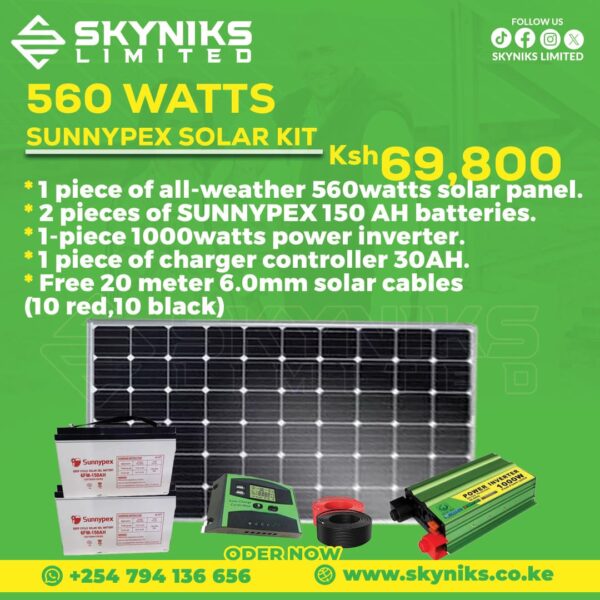 560WATTS SUNNYPEX SOLAR KIT