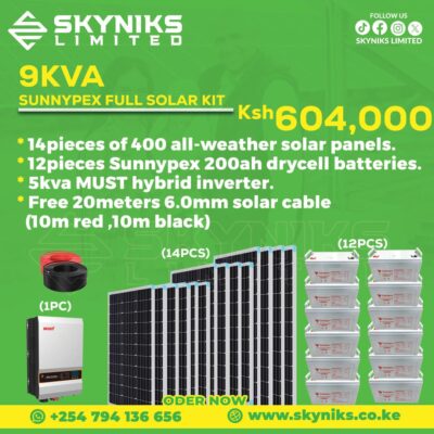 9KVA SUNNYPEX FULL SOLAR KIT