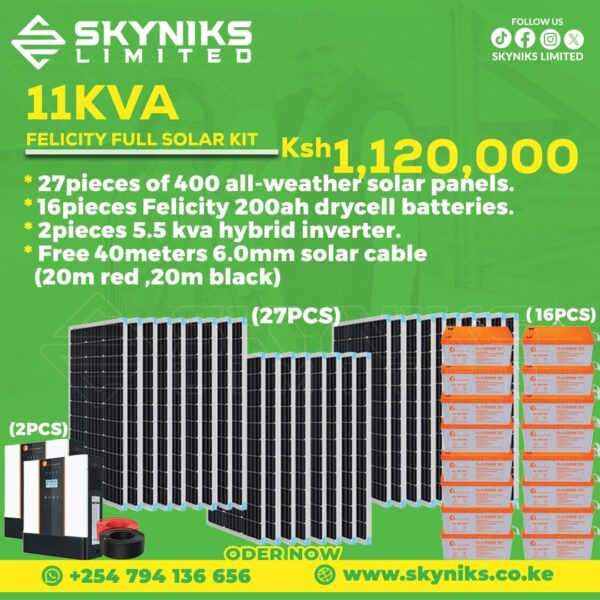 11KVA FELICITY FULL SOLAR KIT