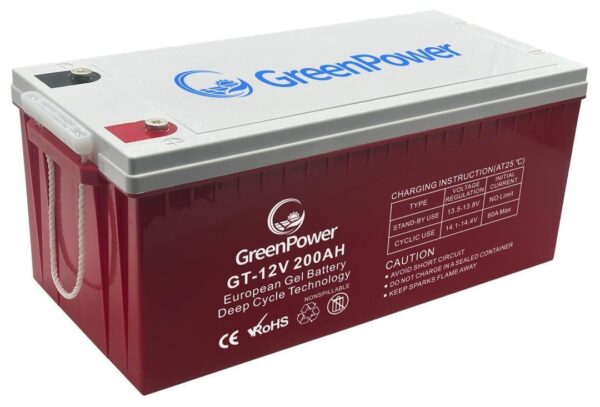 Greenpower GT-12V 200AH European Gel Battery